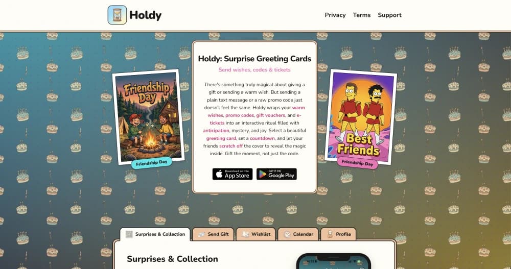Holdy Promo Website